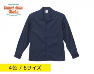【クラＴキタカミ】T/C オープンカラー ロングスリーブシャツ