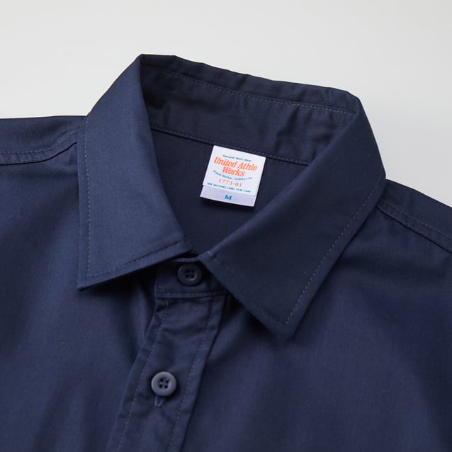 【クラＴキタカミ】ロングスリーブワークシャツ：台襟仕様で立体的な首元